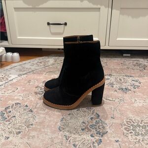Chloe Black Suede Booties